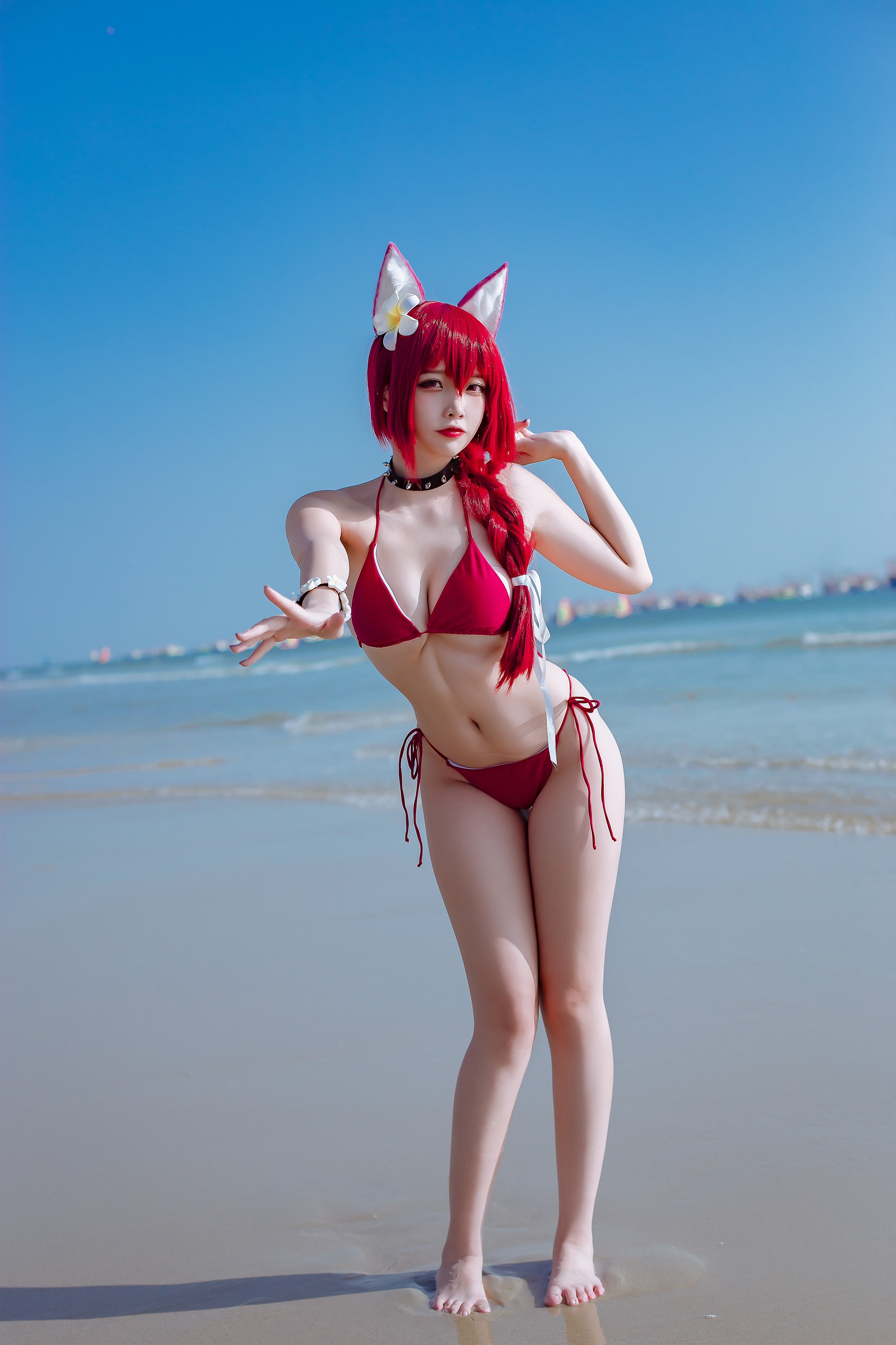 图片[1]-二佐Nisa – NO.119 二佐 碧蓝 千代田泳装 [20P]-XikXak
